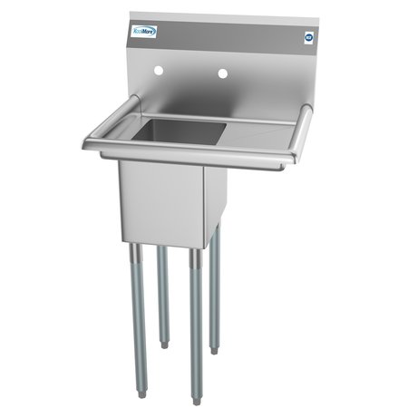 KOOLMORE 1 Compartment Stainless Steel  Commercial Kitchen Prep & Utility Sink with Drainboard SA101410-10R3